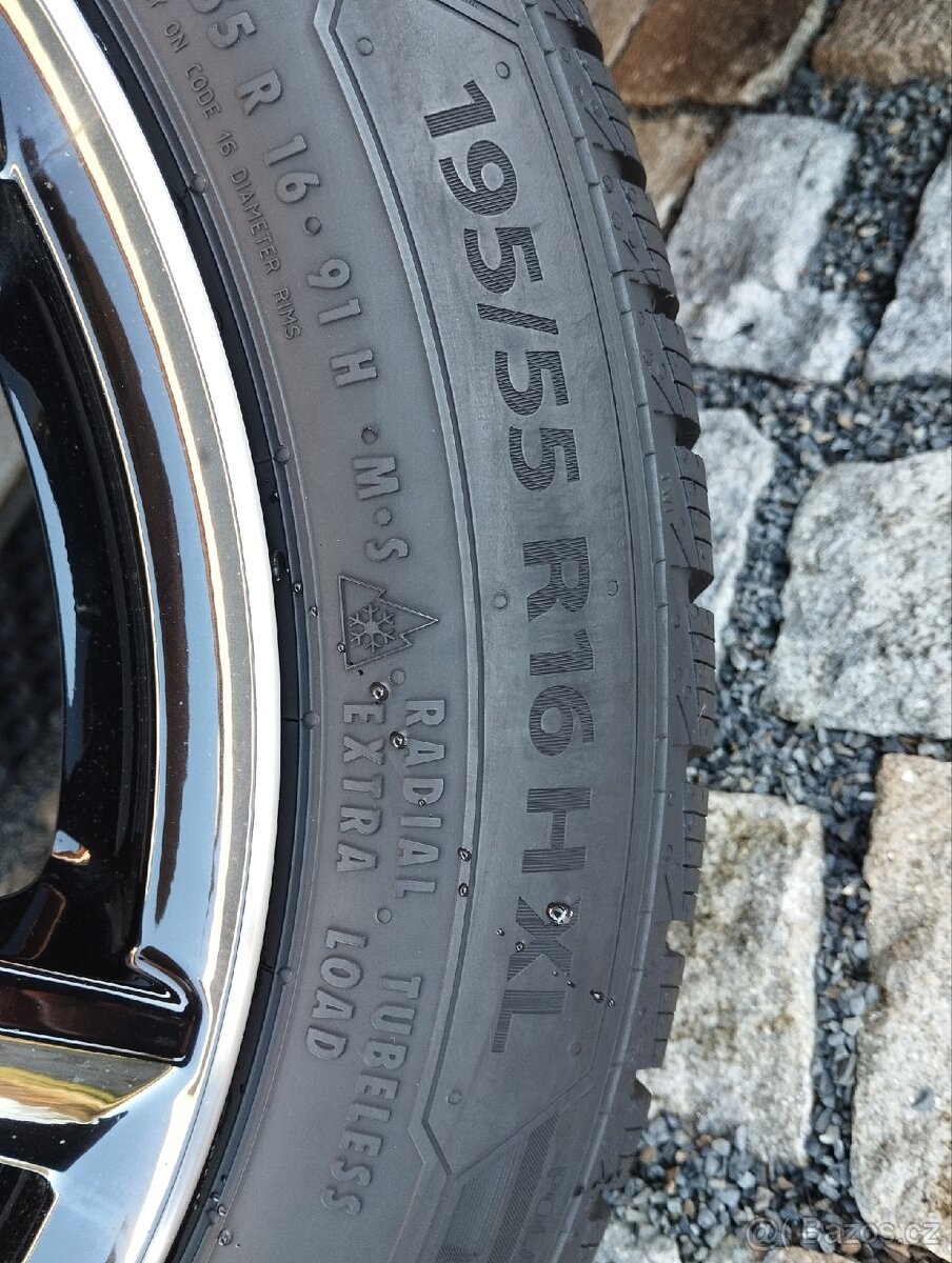 ALU Dezent 4x100 r16x6,5j ET 40, 195/55/16 Polaris 5 - 17