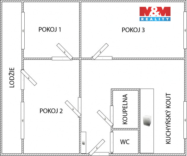 Prodej bytu 3+kk, 60 m², Broumov, ul. Dukelská - 17