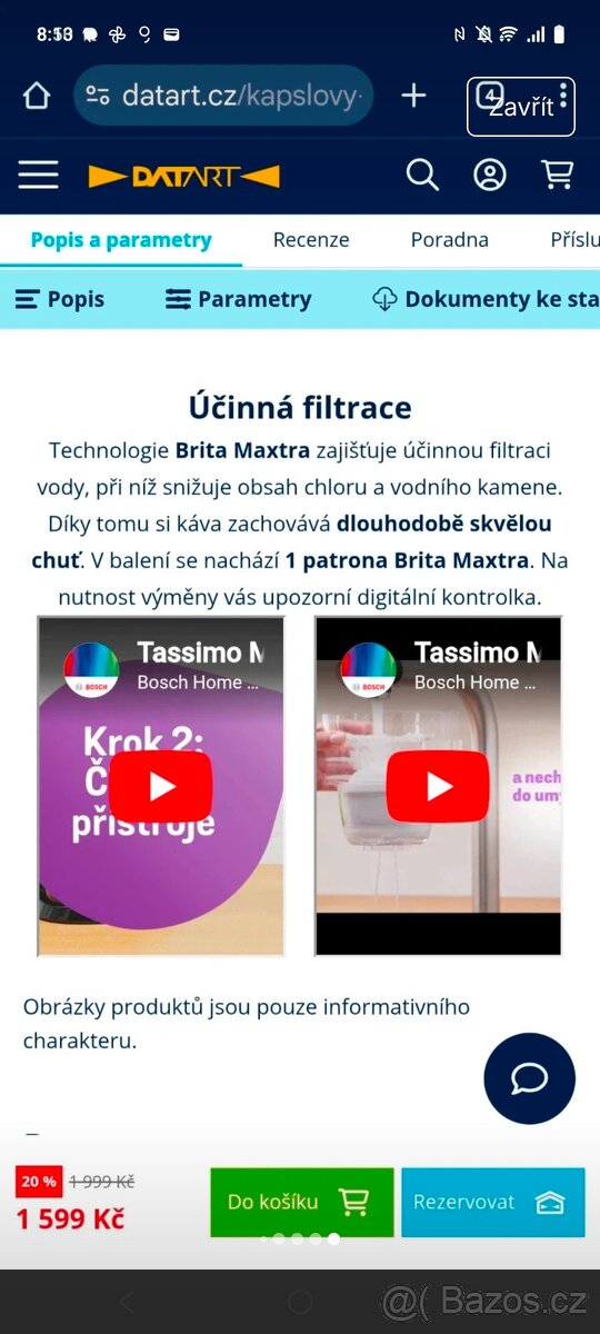 Kapslový kávovar Bosch Tassimo - 17