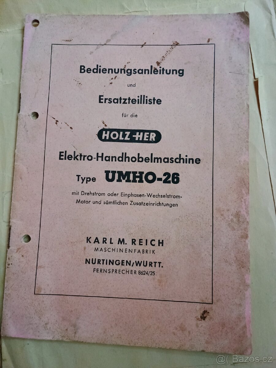 Tesařský hoblík Holz-her UMHO 26 cm, s rozšířením - 17