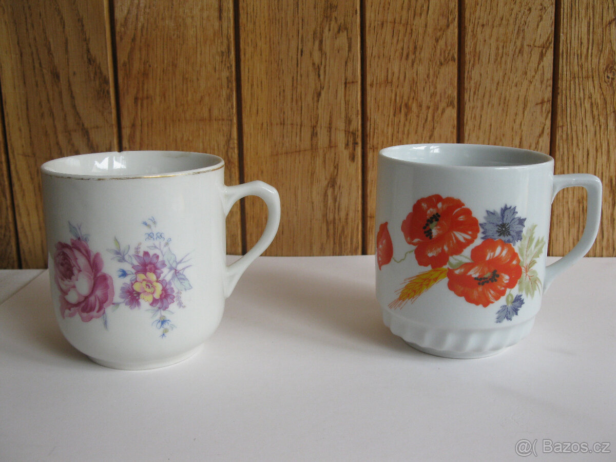 České,staré a retro hrníčky na chalupu - 17