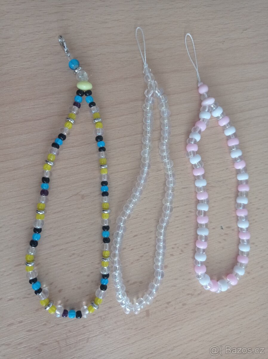 Poutka k mobilu, náramky a přívěsky z korálků - různé druhy - 17