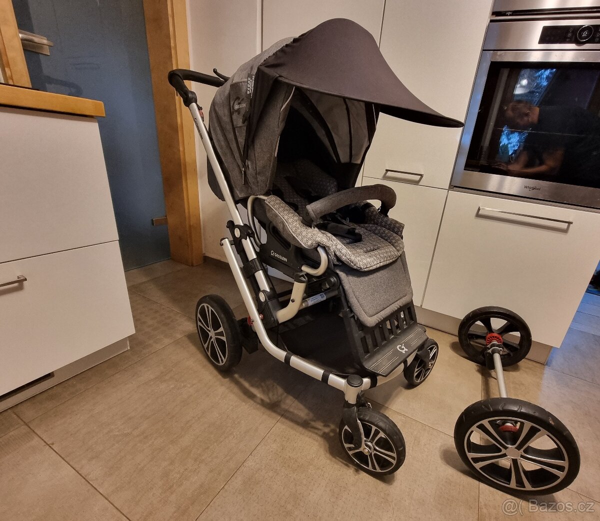 Kočárek Gesslein F6 Air+ ,kožené madlo, C1-Lift taška - 17