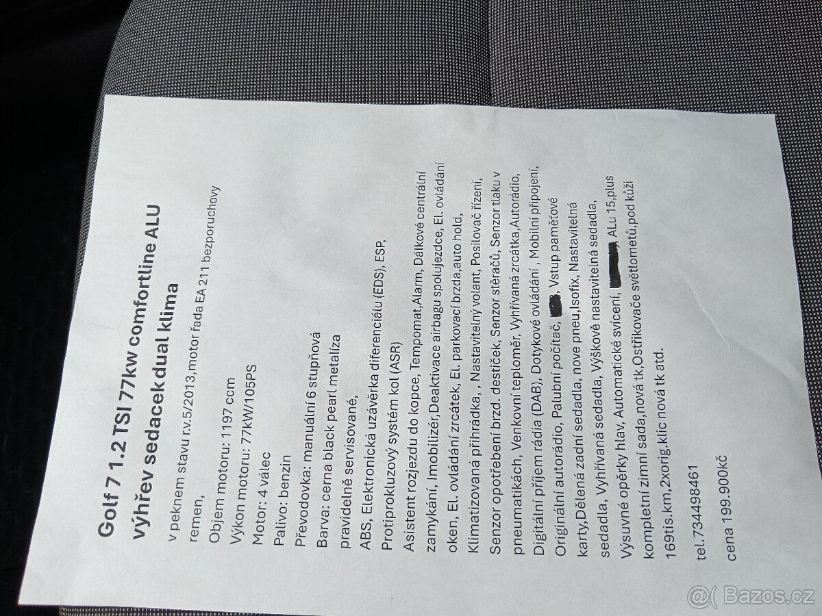 Golf VII 1.2 TSI 77kw ALU výhřev sedaček tempomat top - 17