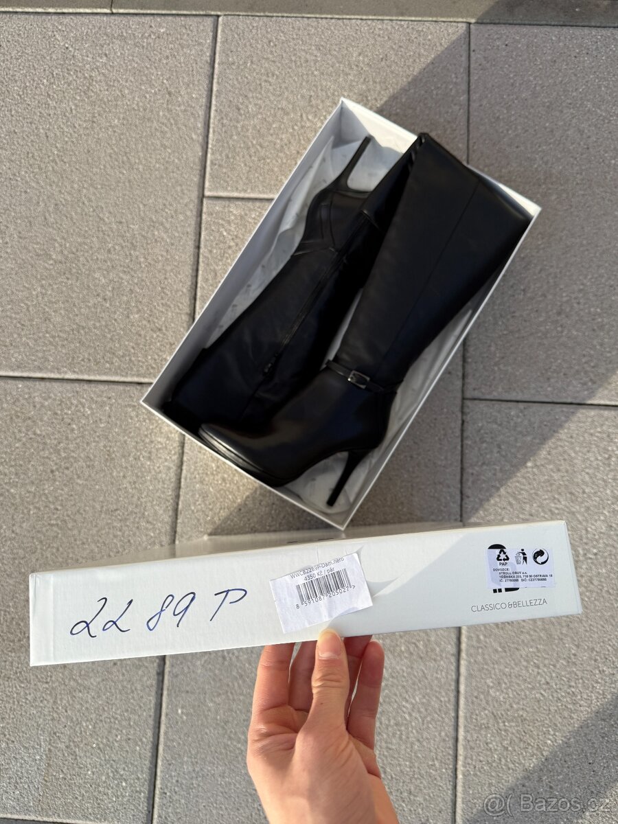 Kožené kozačky Classico&Bellezza - nenošené - vel. 39 - 17