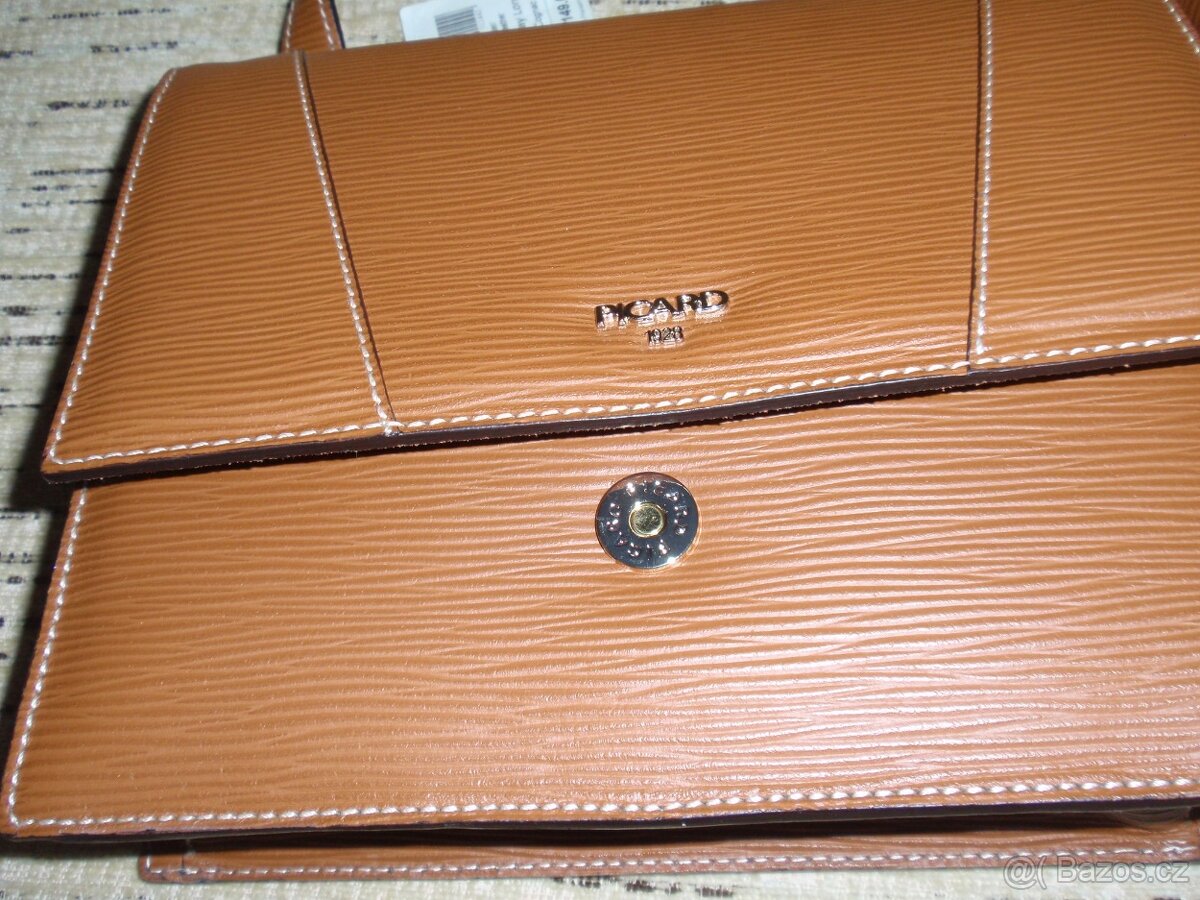 Nová značková kožená kabelka - PICARD ( s cedulkami ) - 17