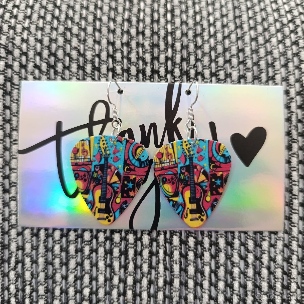 Náušnice z kytarových trsátek - 17