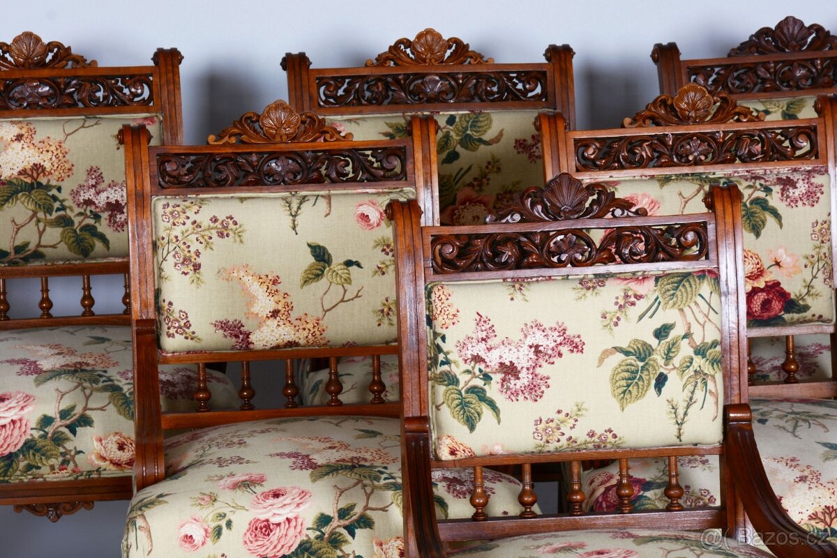 Sedací souprava-1 x sofa+6kusů křesel+oválný stůl-2792 - 17