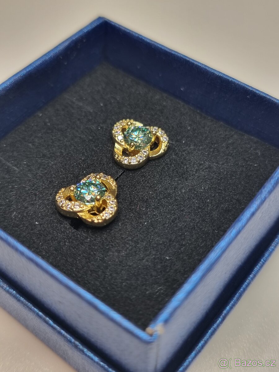 Naušnice s diamantem ( moissanit ) - 17