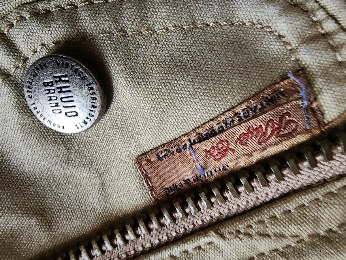 KHUJO jarní/podzimní kabátek trenčkot s páskem s logy - 17