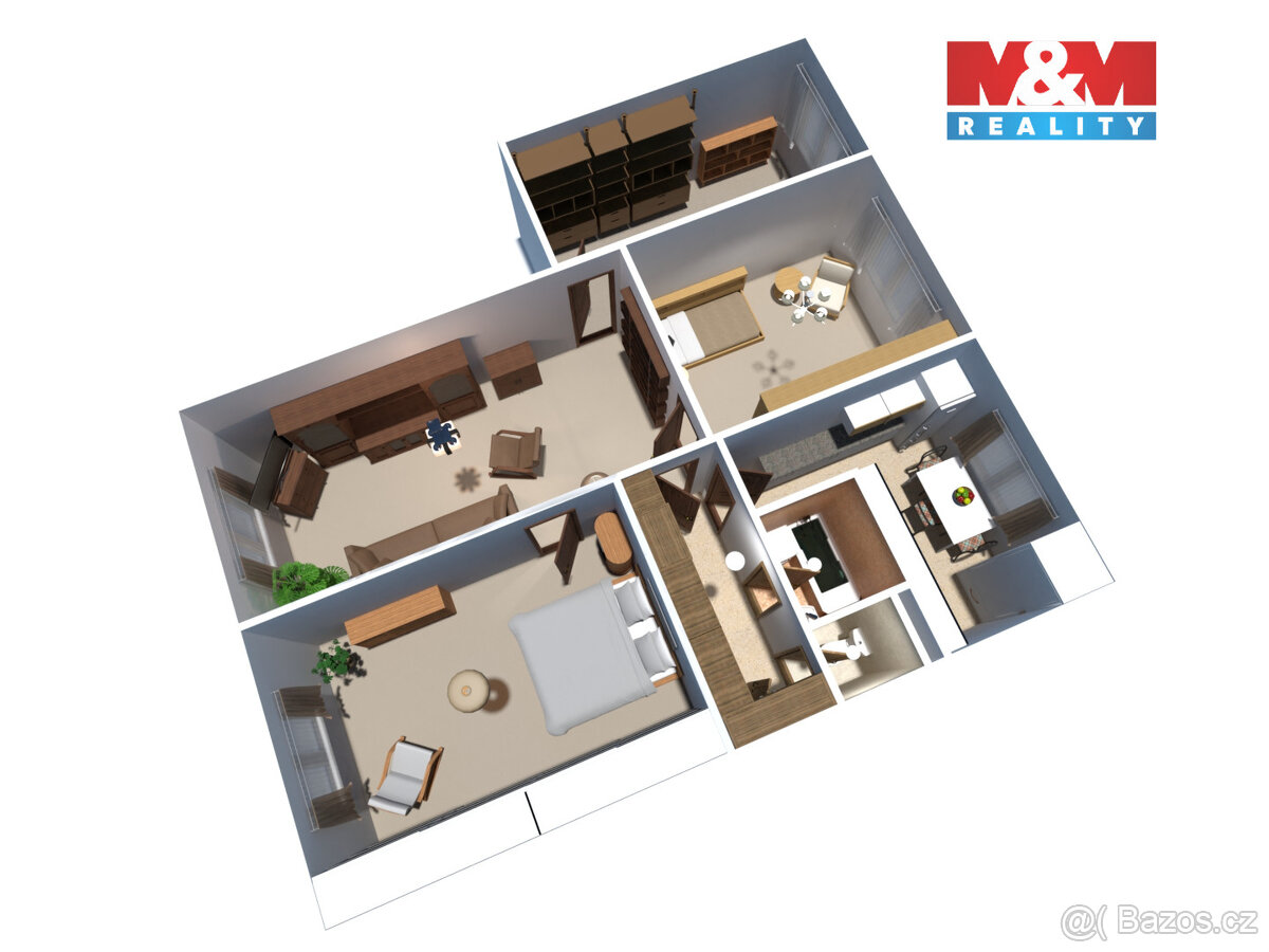 Prodej bytu 4+1, 75 m², Podbořany, ul. Alšova - 17