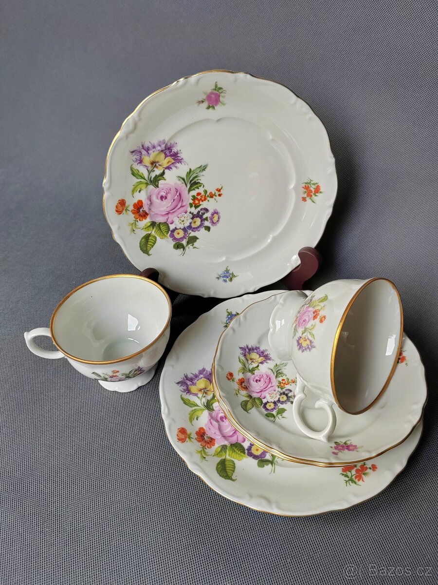 Nádherná porcelánová snídaňova sada od Lichte Porzellan - 17