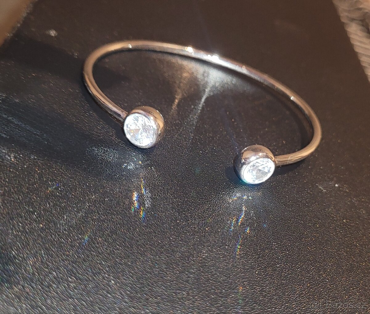 Nový dámský stříbrný náramek 925 otevřený nastavitelný - 17