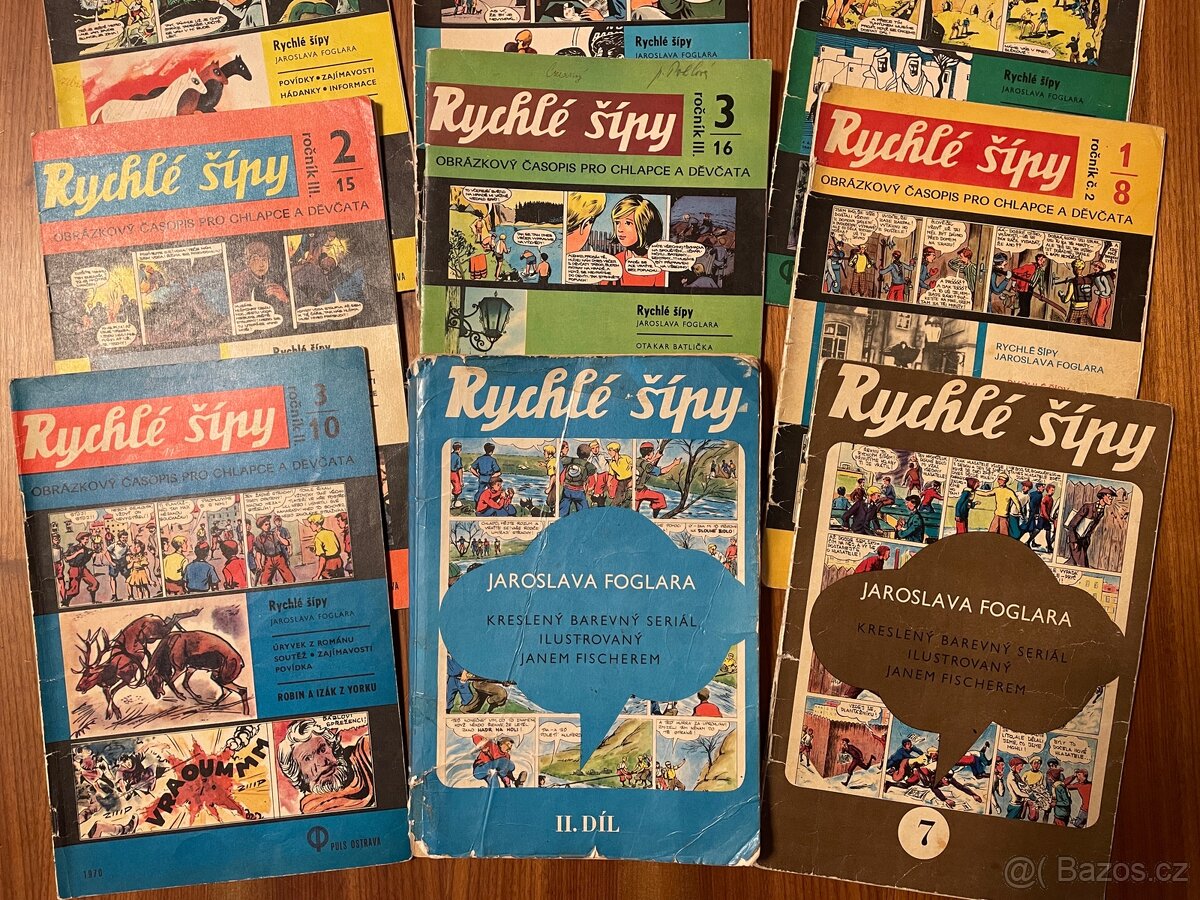 Rychlé šípy, Foglar, Fischer, Čermák - 9 sešitů,1969-71 - 17
