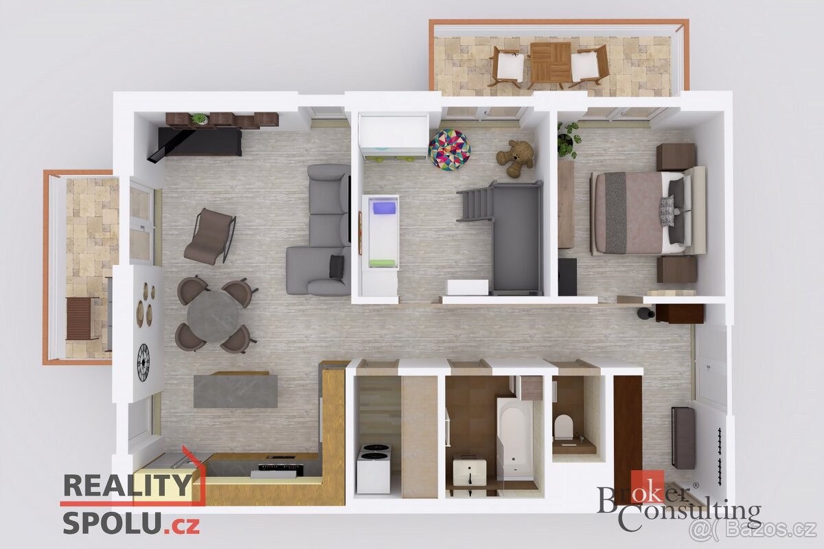 Prodej, byty/3+kk, 89.5 m2, Masarykova 1048, 66461 Rajhrad, - 17