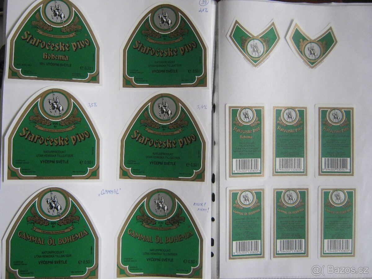 152x katalogová sbírka pivní etikety Benešov 1997-2004 - 17