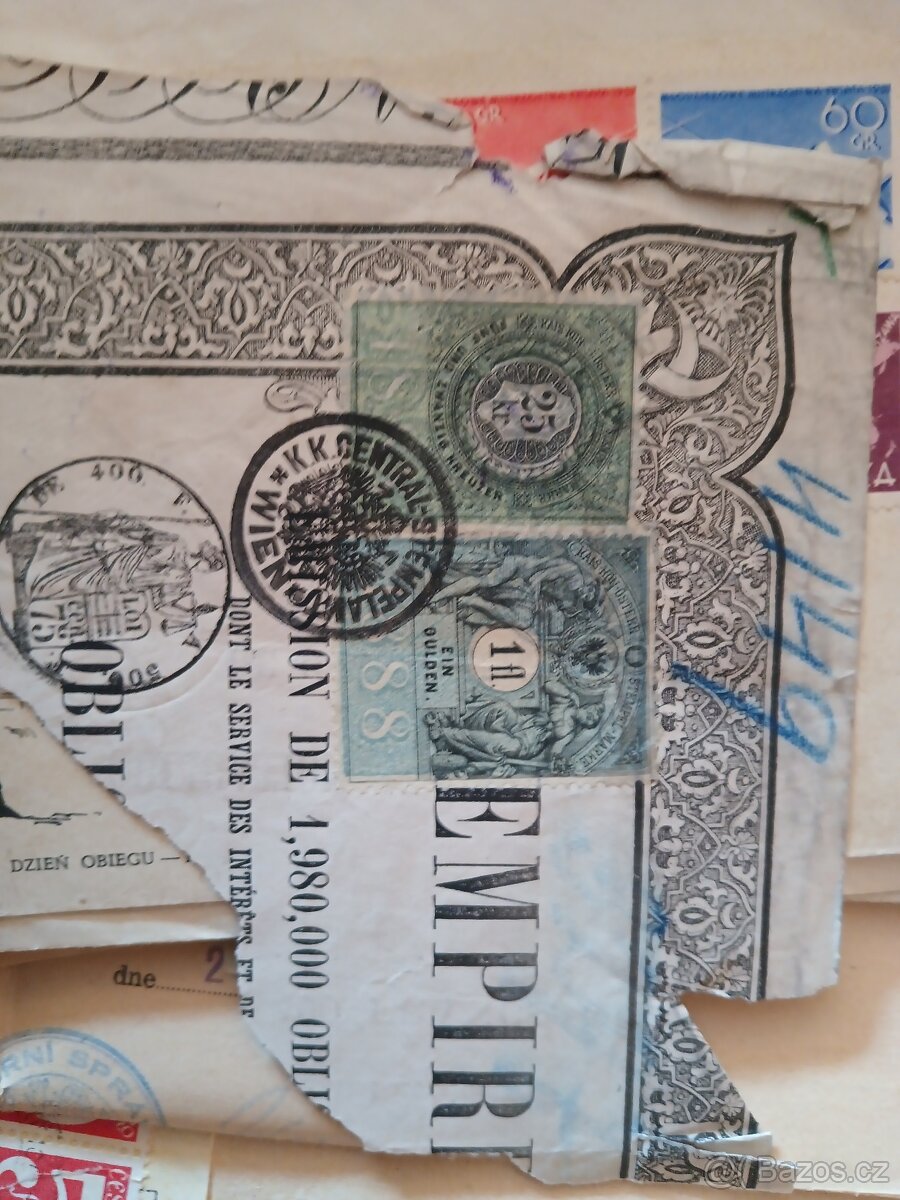 Různé dokumenty, známky, pohlednice. - 17