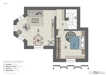 Prodej rodinného domu s výhledem na Vltavu, 189 m2 | Měcheni - 17