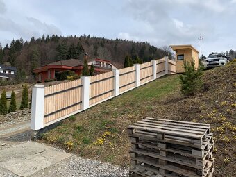 Dřevo- Plotová modřínová prkna plotovka plaňky na plot - 17