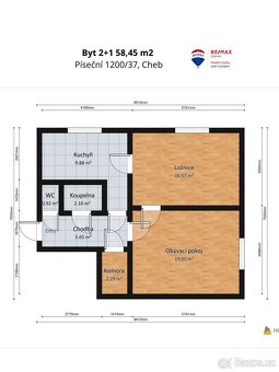 K prodeji byt před rekonstrukci 2+1 o vel. 58 m² v Chebu - 17