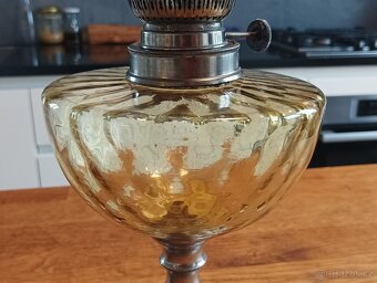 ART DECO STAROŽITNÁ PETROLEJOVÁ LAMPA UNIS PARIS KOLEM 1920 - 17