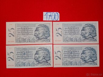Československé bankovky třetí část ceny jsou za ks a na fotu - 17