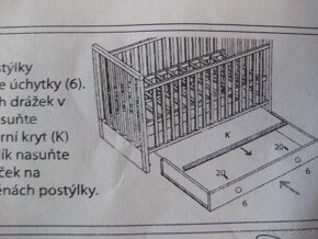 Dětská postýlka, s úložným prostorem (šuplíkem) - 17