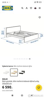 Prodám manželskou postel + Matrací 160cm x 200cm - 17