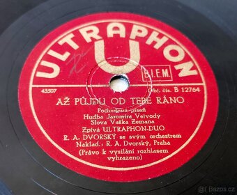 4 šelakové gramofonové desky ULTRAPHON, R. A. Dvorský - 17
