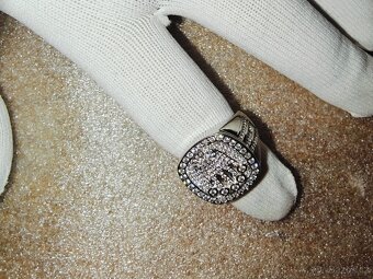 Sada 2 masivních pánských prstenů - Styl Rolex & Gold - 17