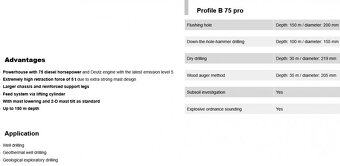 zánovní 5t vrtná do150m ca200mm proplach i vzduch Adler B75 - 17
