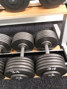 Profi pevné jednoruční činky 2 - 100kg NOVÉ - 17