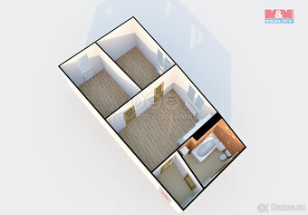 Pronájem bytu 2+1, 51 m², Děčín, ul. Stavební - 17