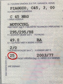 Skútr Piaggio NRG bez řidičáku 25 km/h - 17