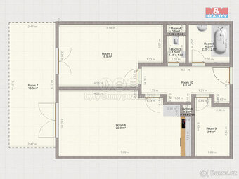 Pronájem bytu 2+kk, 66 m², Plzeň, ul. Safírová - 17