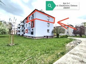 Prodej bytu 2+1/ 54m/ cihla, Ostrava Zábřeh, ul. Glazkovova - 17