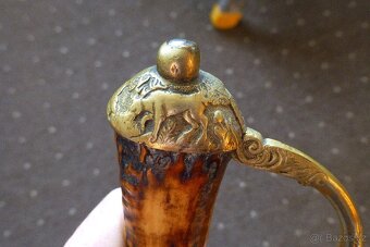 Lovecký tesák - Asi 18. století - Rytá čepel - 17