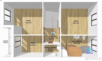Řadový rodinný dům Plzeň - Nová Hospoda, ul. U Svahu - 17