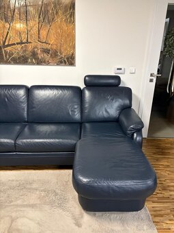 Kožená rozkládací sedačka - 17