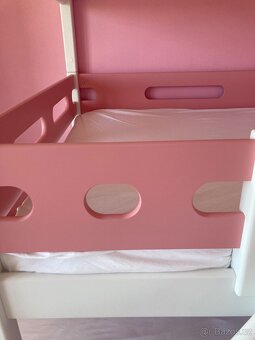 Dětská dvoupatrová domečková postel - 17