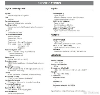 YAMAHA MDX-793 Minidisc Recorder + Příslušenství - 17
