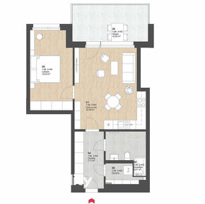 Pronájem bytu 2+kk 67,95 m² - Kaskády III Hranice - 17