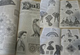 Bazar, módní časopis, svázaný ročník 1865, stará móda - 17