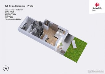 Prodej bytu 1+kk 61 m2 Konzumní, Praha - 17
