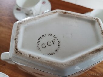 KUBISTICKÁ PORCELÁNOVÁ ČAJOVÁ SOUPRAVA CCP JM PORT DE LA CZE - 17