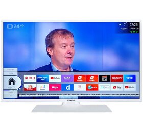 Finlux TV 32” 82cm - BÍLÁ Full HD T2 SAT WIFI SKYLINK LIVE - 17