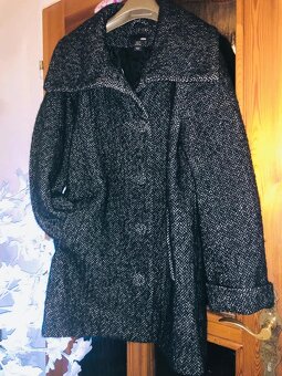 H&M# kabat# vlneny# zimni #oversize # business#sedy - 17