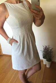 Bílé bavlněné krajkové šaty Ralph Lauren, vel. 38 - 17