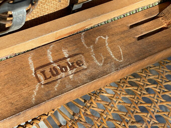 Jídelní souprava stůl a 4 židle Lübke - výplet Thonet - 17
