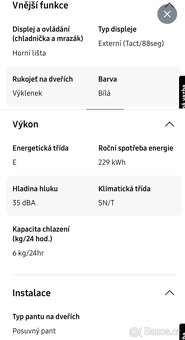 Prodám vestavěnou lednici s mrazákem Samsung - 17